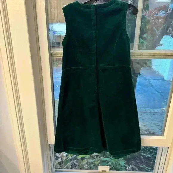 Hope & Henry Girls Corduroy Dress With Bow Green Size 7 - Picture 3 of 9